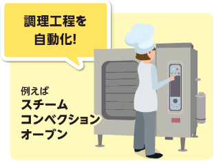 【調理工程を自動化!】例えばスチームコンベクションオーブン